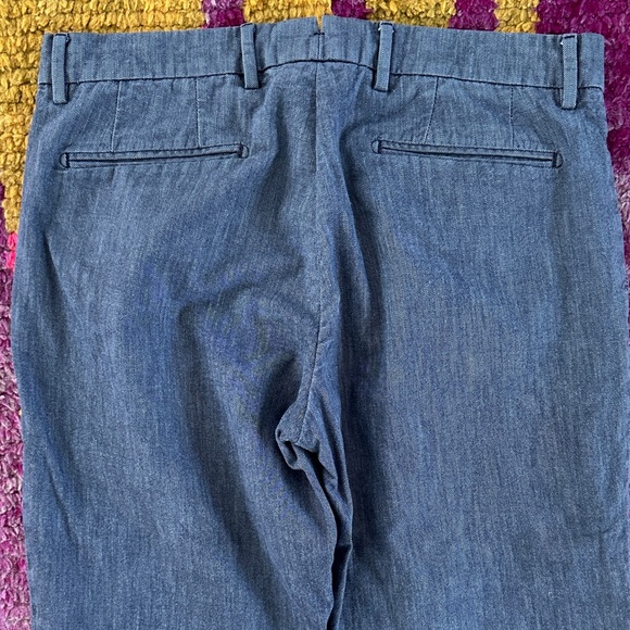 Saks Fifth Avenue Men's Blue-Gray Trousers - Picture 4 of 4